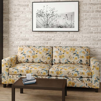 D2917 Floral Peacock Aqua & Teal,Gold & Yellow Charlotte Fabrics