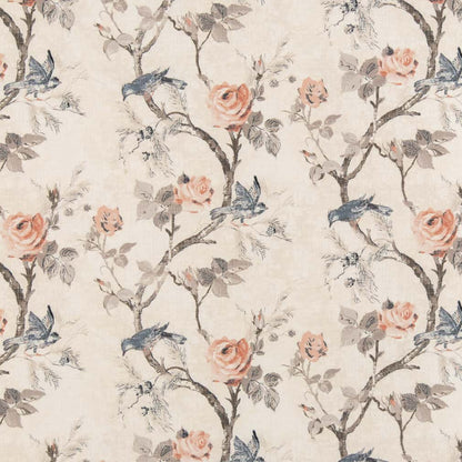 D2918 Floral Peach Coral & Peach,Pink Charlotte Fabrics
