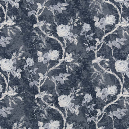 D2919 Floral Bluebird Blue Charlotte Fabrics