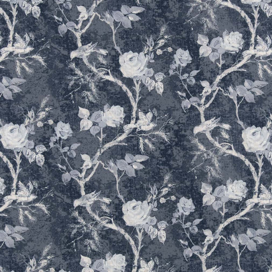D2919 Floral Bluebird Blue Charlotte Fabrics