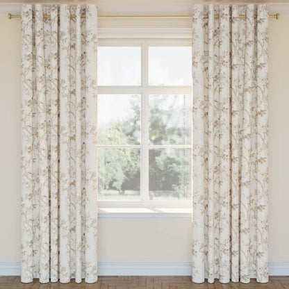 D2920 Floral Papyrus Beige & Taupe Charlotte Fabrics