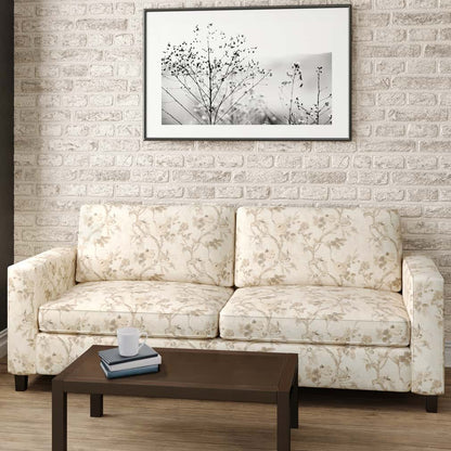 D2920 Floral Papyrus Beige & Taupe Charlotte Fabrics