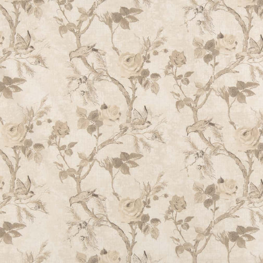 D2920 Floral Papyrus Beige & Taupe Charlotte Fabrics