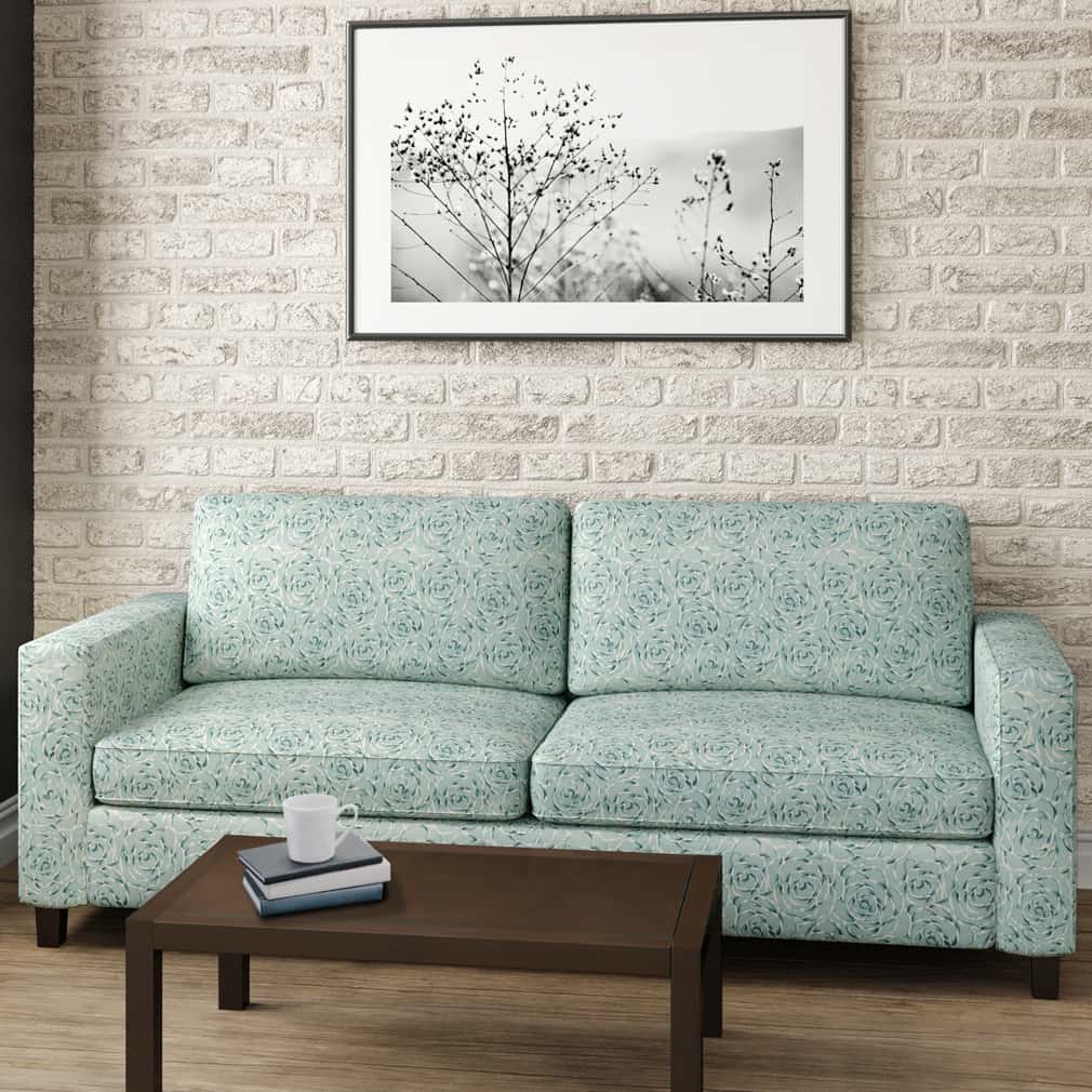 D2921 Abstract & Geometric,Floral Capri Aqua & Teal Charlotte Fabrics