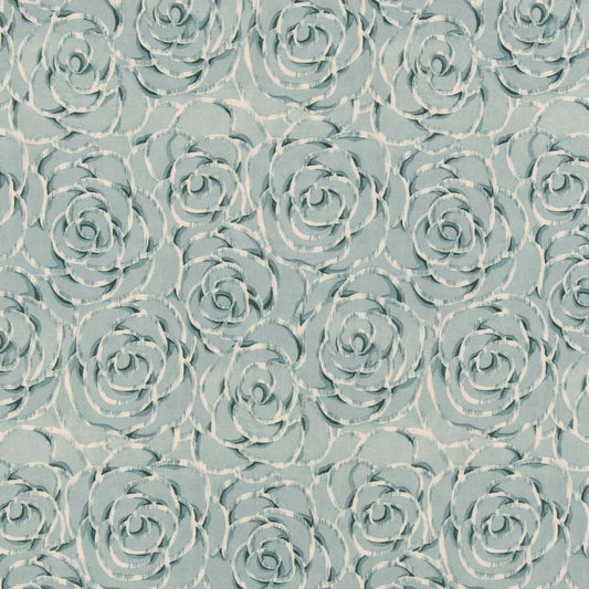 D2921 Abstract & Geometric,Floral Capri Aqua & Teal Charlotte Fabrics