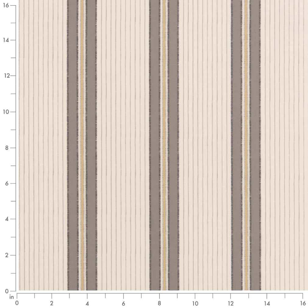 D2923 Stripe Stone Gold & Yellow,Grey & Silver Charlotte Fabrics