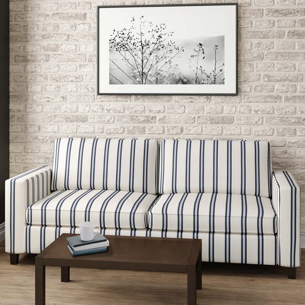 D2924 Stripe Denim Blue Charlotte Fabrics