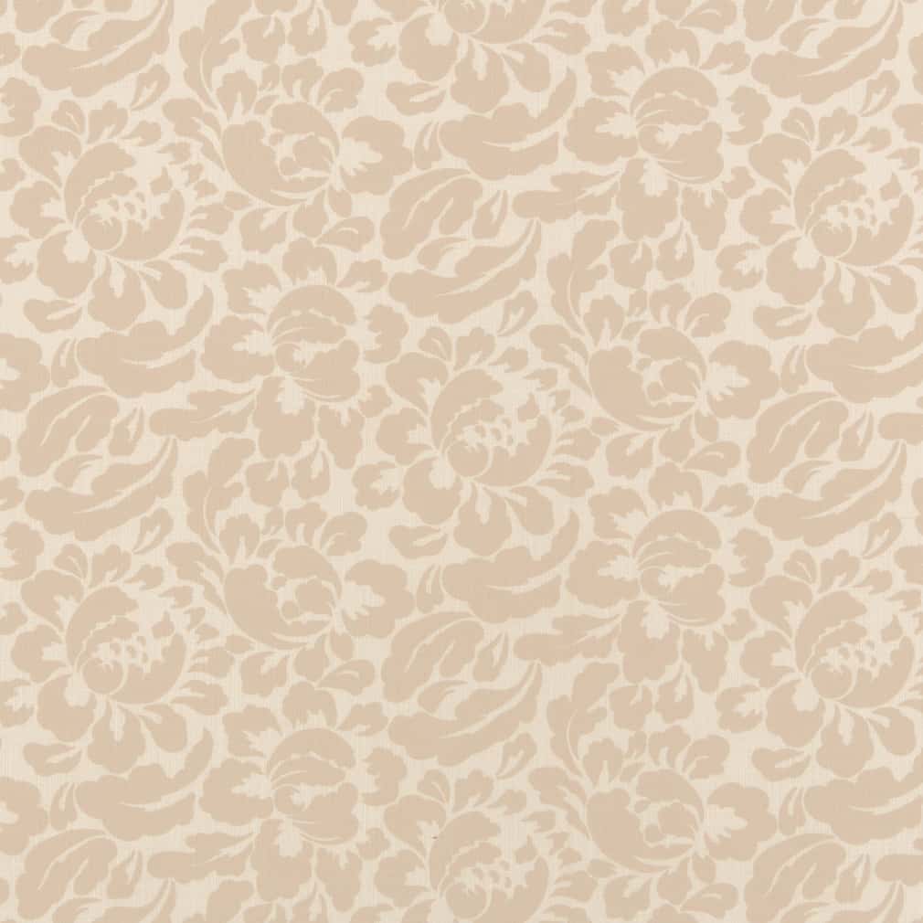 D2925 Floral Neutral Beige & Taupe Charlotte Fabrics