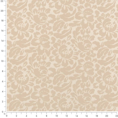 D2925 Floral Neutral Beige & Taupe Charlotte Fabrics
