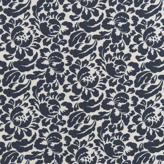 D2926 Floral Navy Blue Charlotte Fabrics