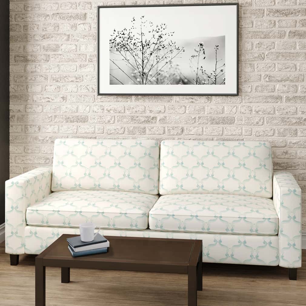D2927 Abstract & Geometric Rain Aqua & Teal Charlotte Fabrics