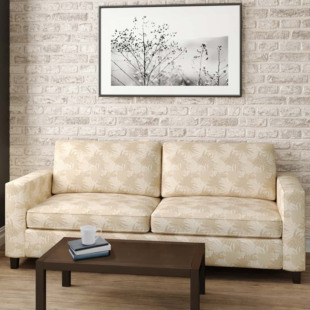 D2929 Leaves Beechwood Beige & Taupe Charlotte Fabrics