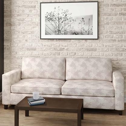D2930 Leaves Fog Grey & Silver Charlotte Fabrics