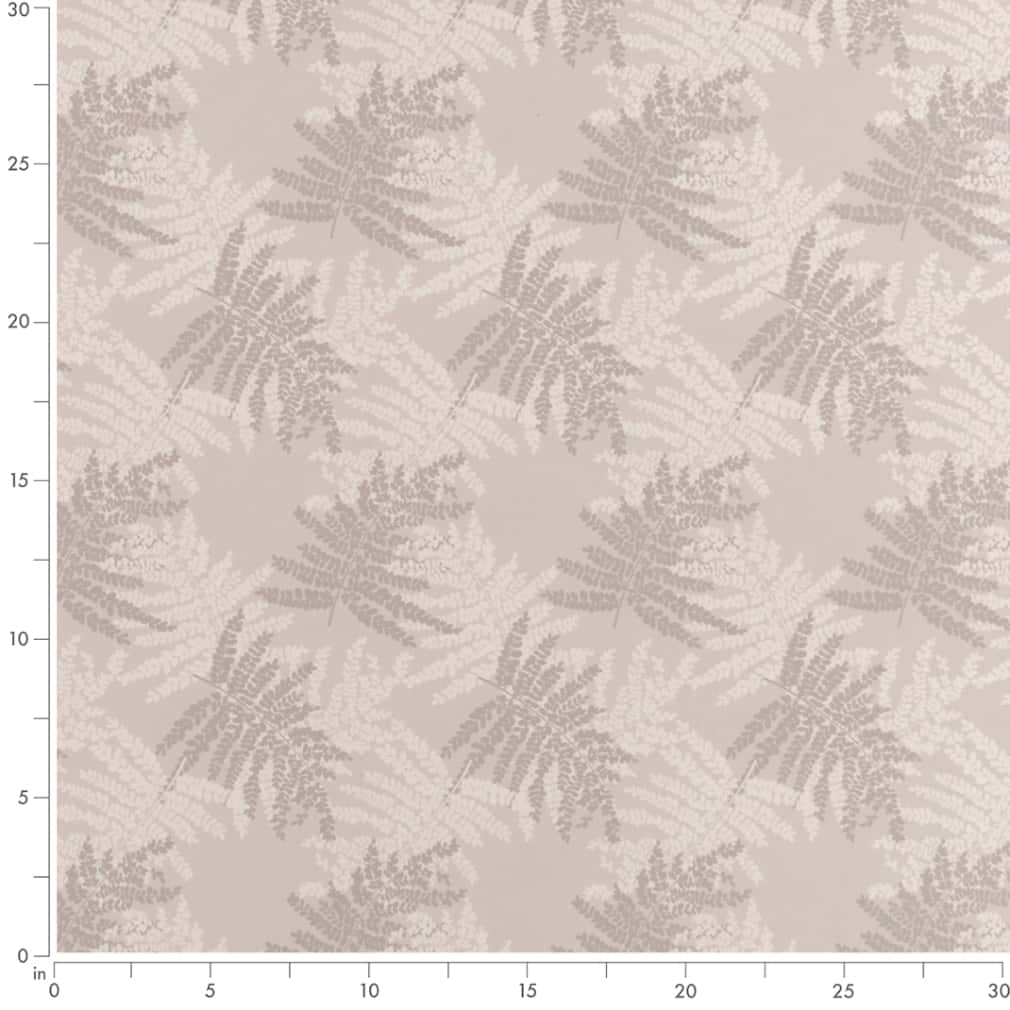 D2930 Leaves Fog Grey & Silver Charlotte Fabrics