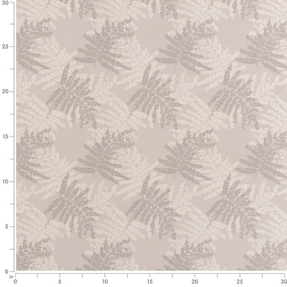 D2930 Leaves Fog Grey & Silver Charlotte Fabrics