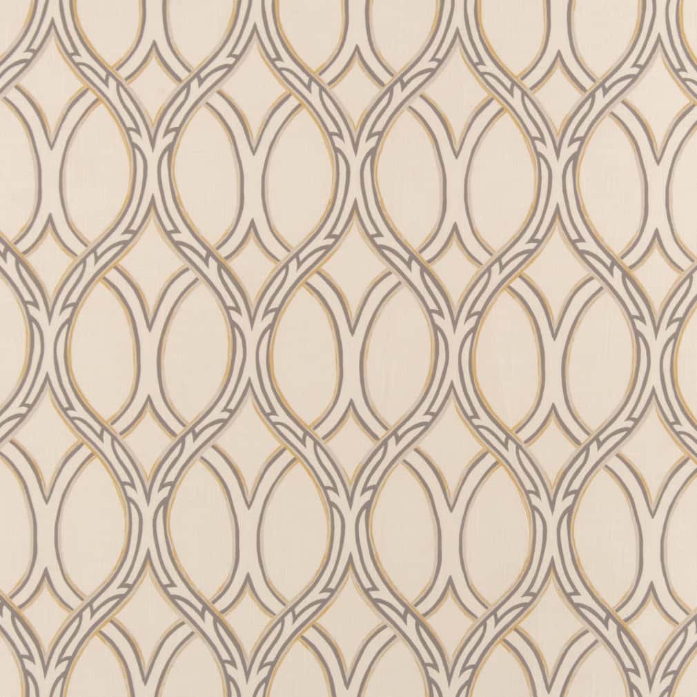 D2932 Abstract & Geometric Fawn Gold & Yellow,Grey & Silver Charlotte Fabrics