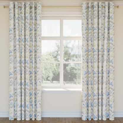 D2934 Floral Daffodil Blue,Gold & Yellow Charlotte Fabrics