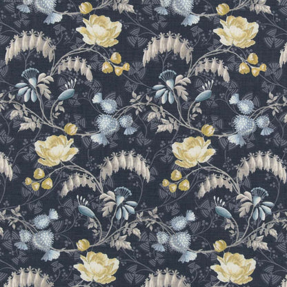 D2935 Floral Indigo Blue Charlotte Fabrics
