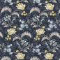D2935 Floral Indigo Blue Charlotte Fabrics