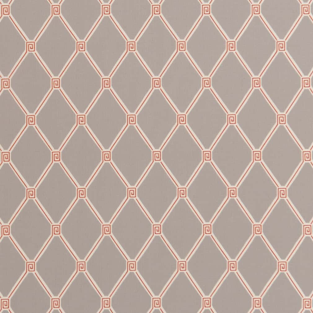D2936 Abstract & Geometric,Diamonds Cayenne Orange & Rust Charlotte Fabrics