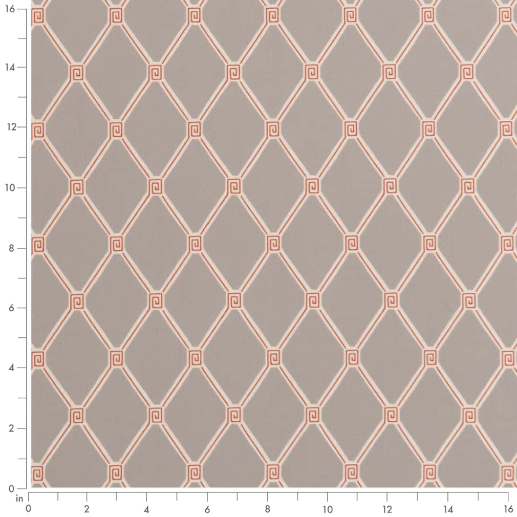 D2936 Abstract & Geometric,Diamonds Cayenne Orange & Rust Charlotte Fabrics