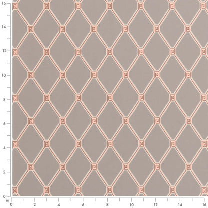 D2936 Abstract & Geometric,Diamonds Cayenne Orange & Rust Charlotte Fabrics