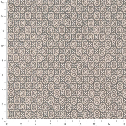 D2943 Abstract & Geometric,Small Scale Fossil Grey & Silver Charlotte Fabrics