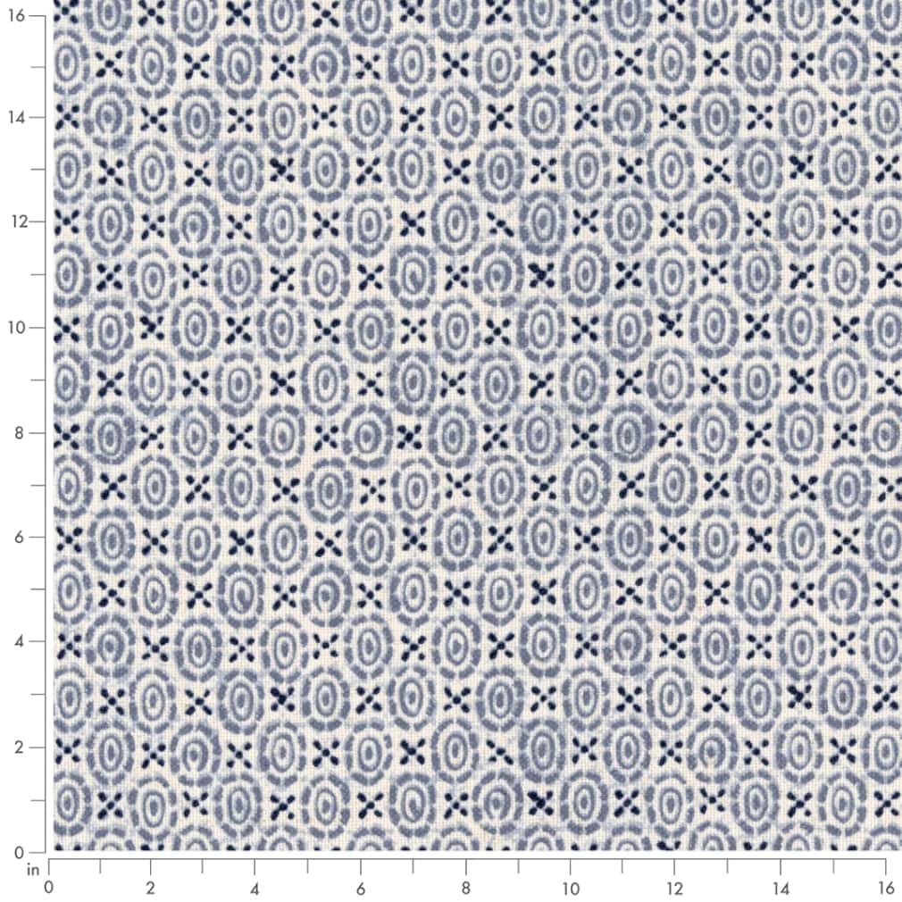 D2944 Abstract & Geometric,Small Scale Cornflower Blue Charlotte Fabrics