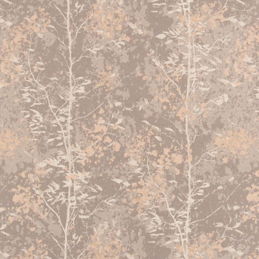 D2947 Abstract & Geometric,Leaves Rose Quartz Coral & Peach,Grey & Silver,Pink Charlotte Fabrics