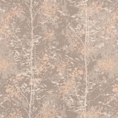 D2947 Abstract & Geometric,Leaves Rose Quartz Coral & Peach,Grey & Silver,Pink Charlotte Fabrics