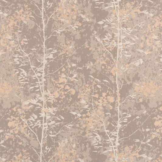 D2947 Abstract & Geometric,Leaves Rose Quartz Coral & Peach,Grey & Silver,Pink Charlotte Fabrics