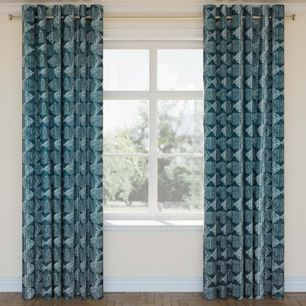 D2953 Abstract & Geometric,Global Lagoon Aqua & Teal Charlotte Fabrics