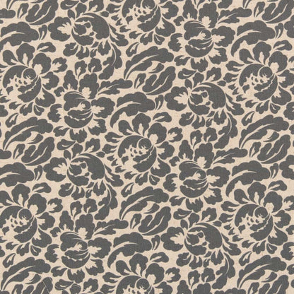 D2954 Floral Slate Grey & Silver Charlotte Fabrics