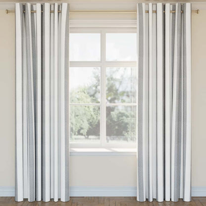D2957 Stripe Flint Grey & Silver Charlotte Fabrics