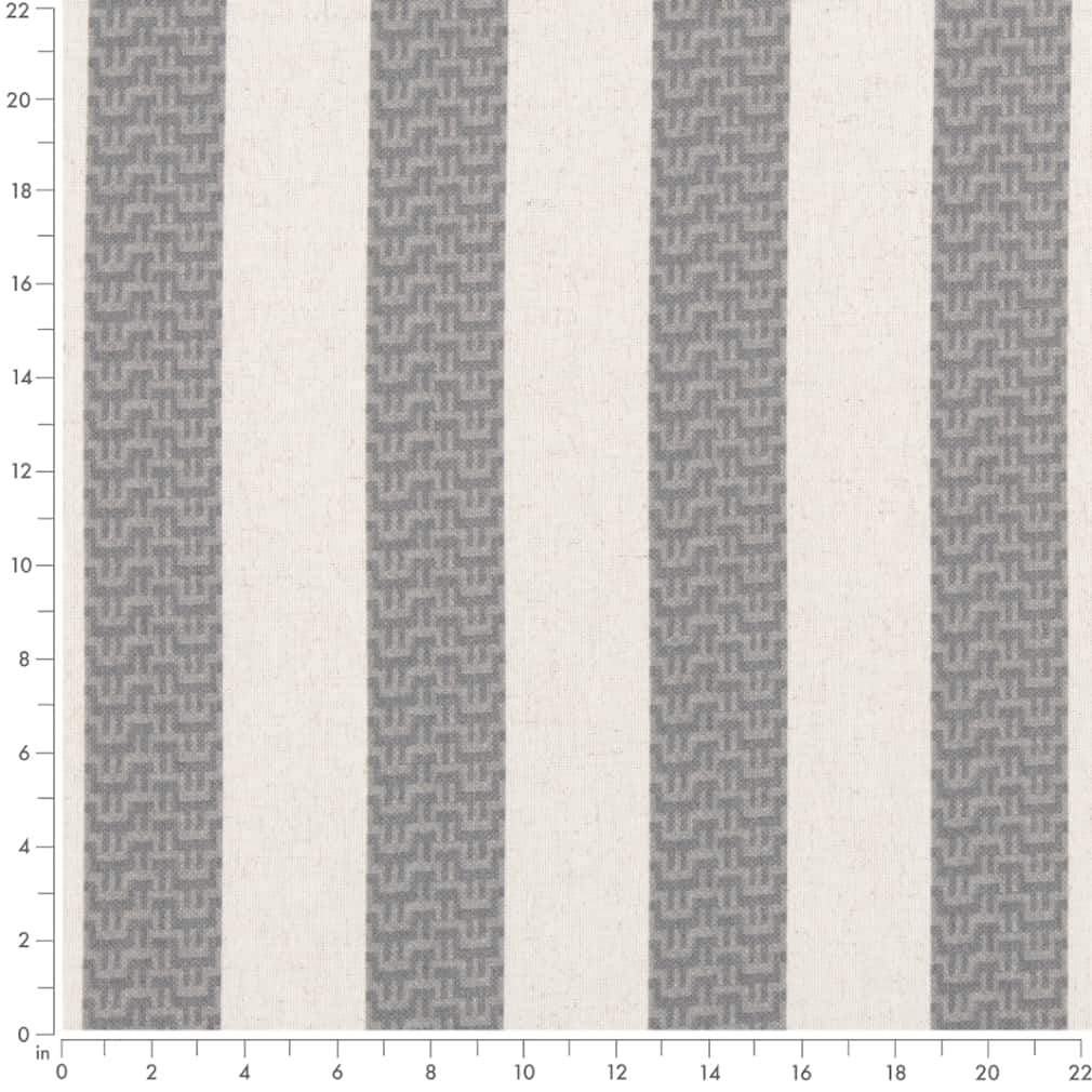 D2957 Stripe Flint Grey & Silver Charlotte Fabrics