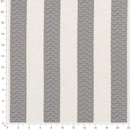 D2957 Stripe Flint Grey & Silver Charlotte Fabrics