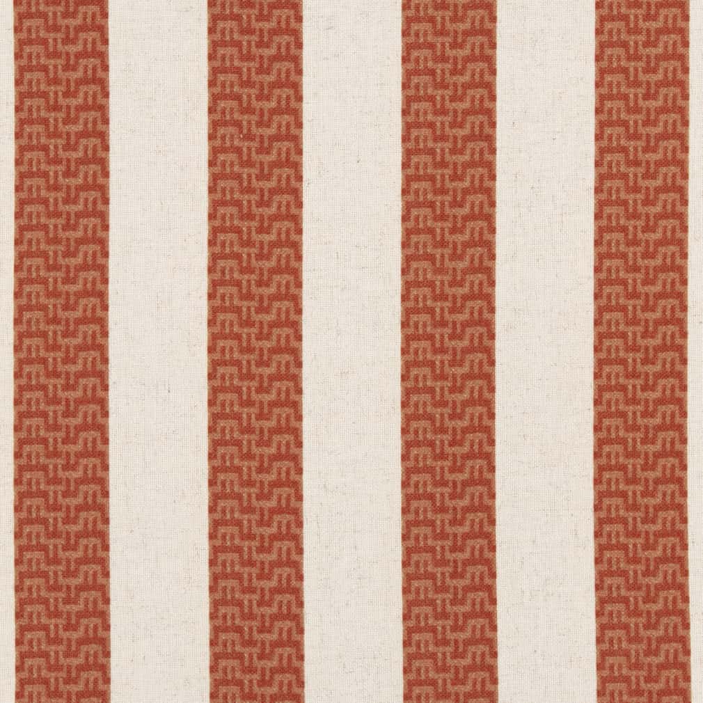 D2958 Stripe Spice Orange & Rust Charlotte Fabrics