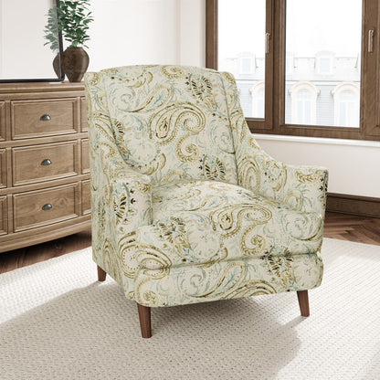 D3025 Paisley Lagoon Green Charlotte Fabrics
