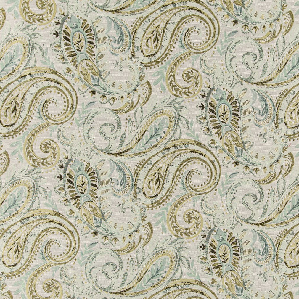 D3025 Paisley Lagoon Green Charlotte Fabrics