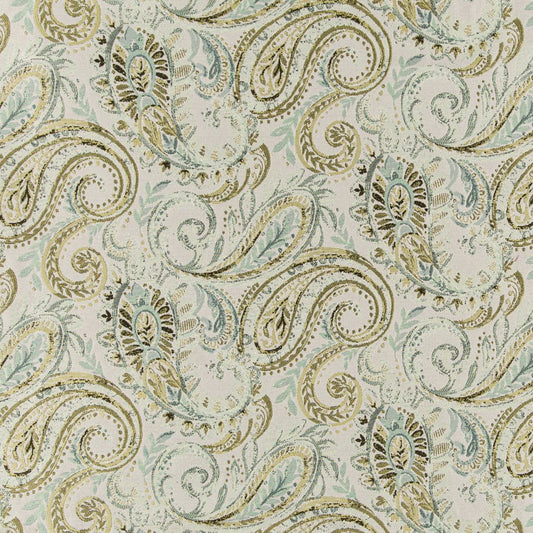 D3025 Paisley Lagoon Green Charlotte Fabrics