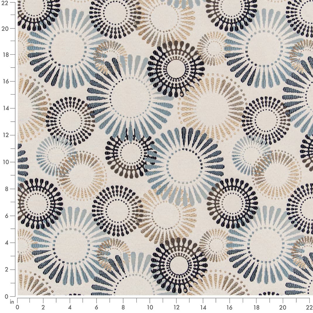 D3027 Abstract & Geometric Navy Blue Charlotte Fabrics