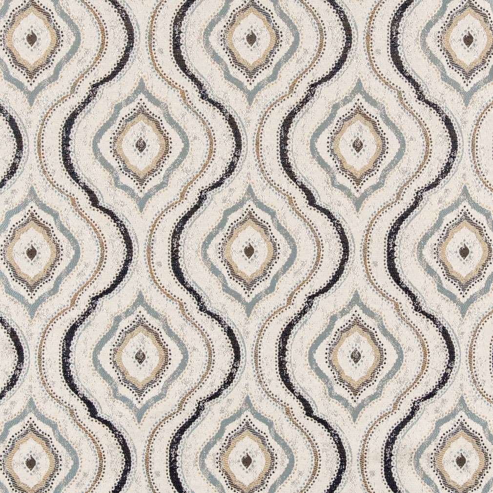 D3028 Abstract & Geometric Oxford Blue Charlotte Fabrics