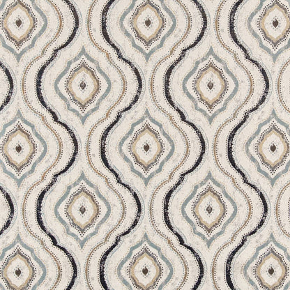 D3028 Abstract & Geometric Oxford Blue Charlotte Fabrics
