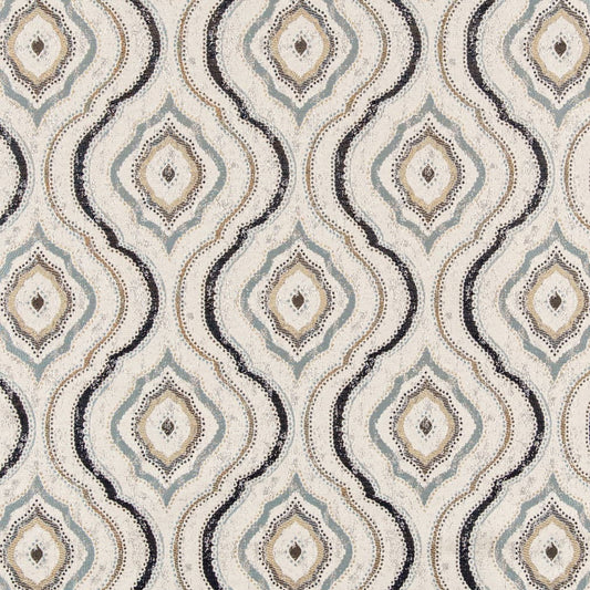 D3028 Abstract & Geometric Oxford Blue Charlotte Fabrics