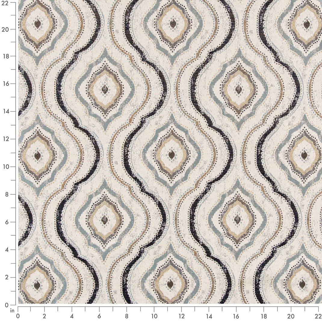 D3028 Abstract & Geometric Oxford Blue Charlotte Fabrics
