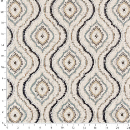D3028 Abstract & Geometric Oxford Blue Charlotte Fabrics