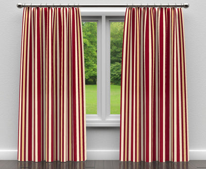 D302 Stripe Ruby Noble Stripe Red & Burgundy Charlotte Fabrics