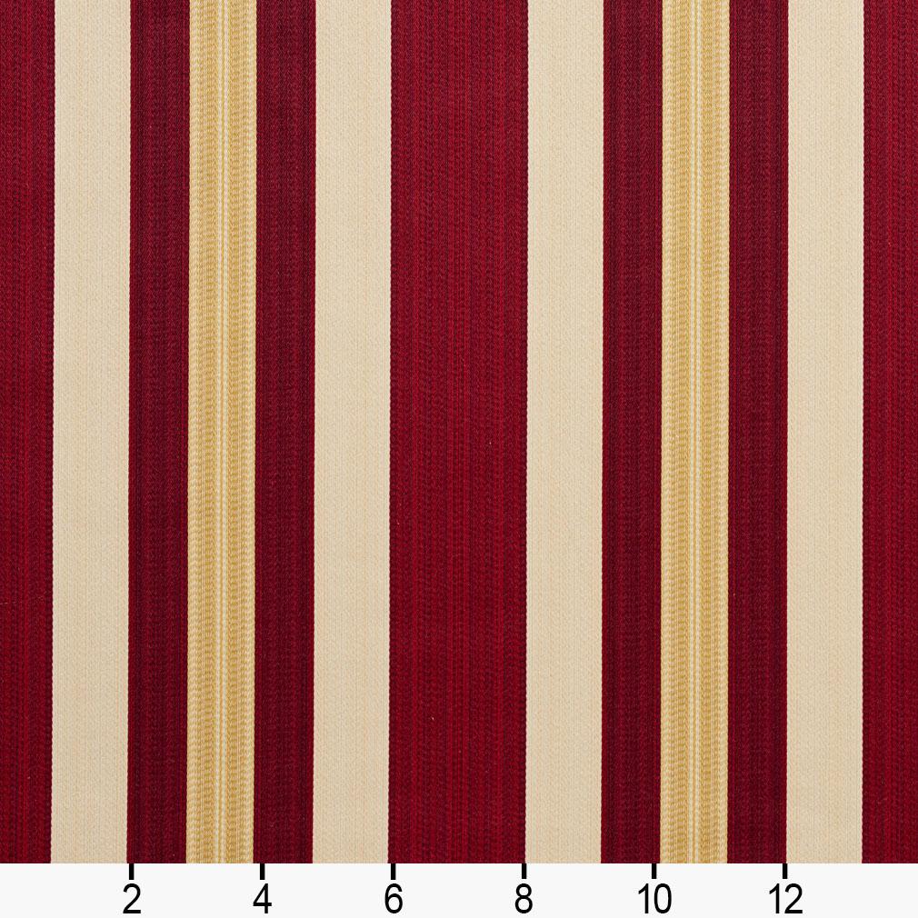 D302 Stripe Ruby Noble Stripe Red & Burgundy Charlotte Fabrics