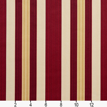 D302 Stripe Ruby Noble Stripe Red & Burgundy Charlotte Fabrics