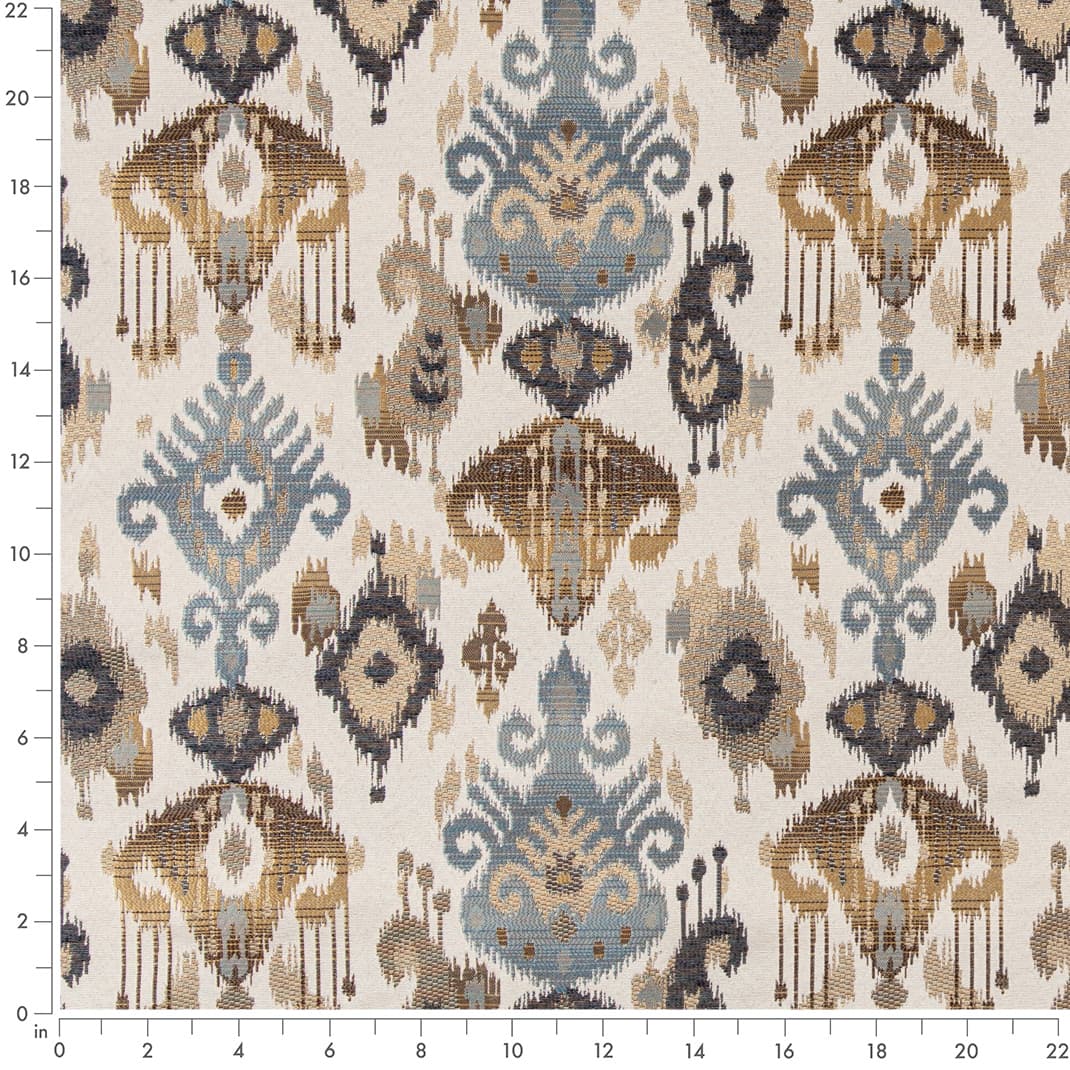 D3030 Abstract & Geometric,Global Azure Blue Charlotte Fabrics